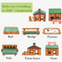 Wondertoys 170 Pieces Wood Logs Set - Classic Building Log Toys for Ages 3+, Creative Engineering Educational Gifts