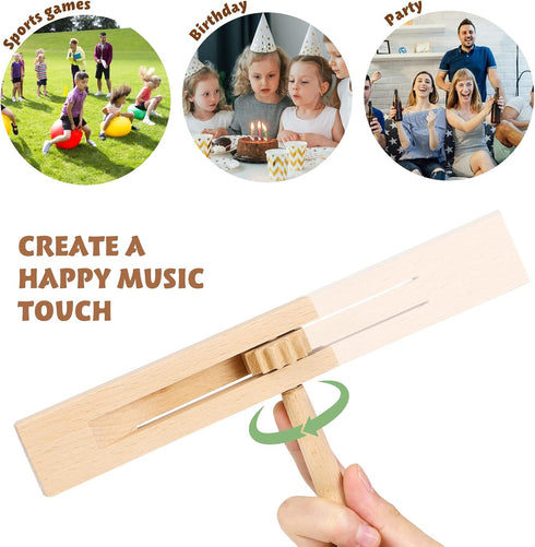 Gadpiparty 2 Pieces Wooden Spinning Ratchet Noise Maker - Traditional Grogger Toy for Parties and Celebrations