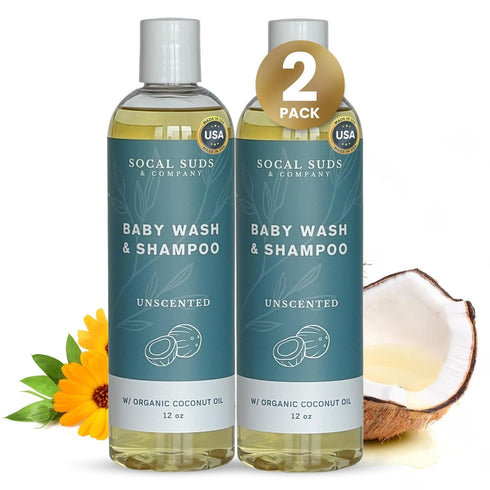 SoCal Suds & Company Organic Baby Shampoo and Body Wash - 2-in-1