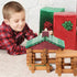 90 Set 3 4 5 6 Joqutoys Pcs Wood Building Blocks Toy for Toddlers, Classic Wooden Cabin Log Preschool Education Toy