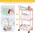 Volnamal Diaper Caddy - Plastic Diaper Organizer for Nursery Essentials, Baby Organizers and Storage, Movable Cart