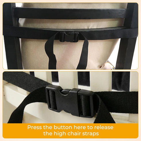 Universal High Chair Safety Straps for Infants & Toddlers - Black