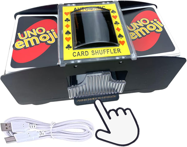 USB/Battery Operated Casino Automatic Playing Cards Shuffler for UNO Card Game Night