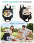 Backpack (26-36L) Qualyphant Extra Large Diaper Bag for Two Kids Twins - Expandable Baby Bag for Mom Girls Boys, Dual