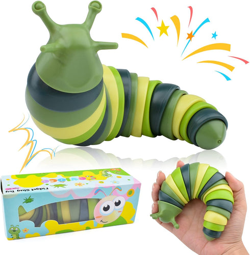 Cevioce Easter Basket Stuffers Gifts for Toddler Kids Sensory Slug Fidget Toys,