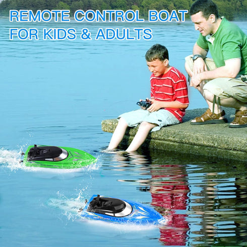 2PACK Adults,10km/H 2.4G 4 Lumiparty RC Boat,Remote Control Boats for Kids and High Speed Remote Control Boat, Fast RC