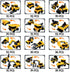 WODMAZ 24 Packs Construction Vehicles Building Blocks for Kids, Mini Cars Sets for Birthday Party Favors