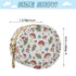 Sinestour Mushrooms Butterfly Leaves White Print Pacifier Holder Case for Diaper Bag Portable Travel Pacifier Storage