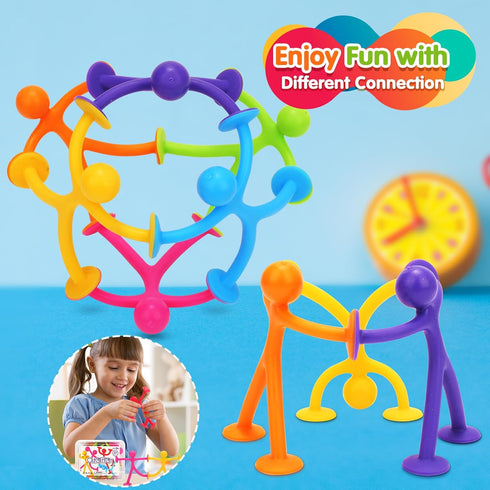 Suction Toys Sensory Fidget Toys for Kids: 21 Pack Creative Suction Sensory Toys Bath Toys for Toddlers Boys Girls - Fidget Travel Toys for Classroom Prizes Birthday Party Favors
