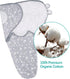 0-3 4 Pack Biloban Baby Swaddles Months for Boy & Girl, Cotton Swaddle Blanket, Newborn Essentials, Lovely Grey Print