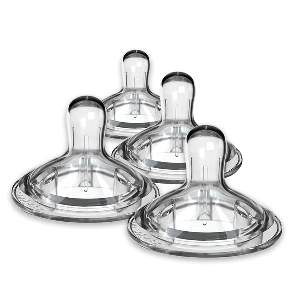 Nanobebe Nipples Baby Bottle Nipples, Silicone Nipple, Triple Vented, Ready to Use,