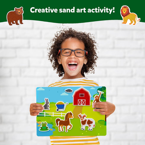 50+ 4, 5, 6, 7, 8, 9, 10 Skillmatics Sand Art Activity - Mess-Controlled DIY Animal Craft Kit with Colorful Stickers