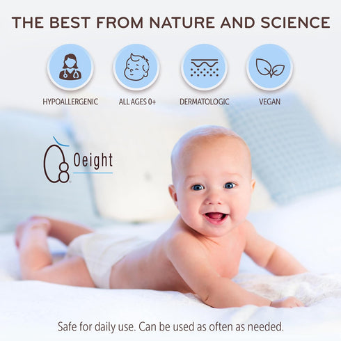 100% 75ml Oeight Diaper Rash Cream Forte, Dermatologically Tested & Hypoallergenic Formula for Baby Skin with Natural