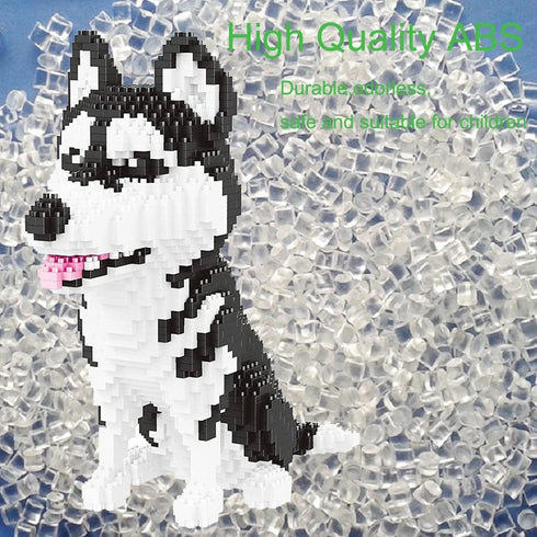 Mini Dog Building Blocks - Pet Building Toy Bricks Micro Mini Blocks 3D Puzzle Set for Kids or Adult Husky (Big) 1900PCS