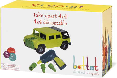 Battat Construction Toys for Kids - Developmental Take Apart Vehicle Kit with Screwdriver and Tools, 3 Years +