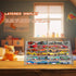 Monciysn 2 Pack 7 Toy Cars Display Shelf for Hot Wheels, Clear Layers Toy Cars Display Case Storage Organizer