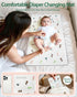 Baby Portable Diaper Changing Pad - Waterproof & Wipeable Changing Mat with PU Leather - Soft Comfortable - Foldable