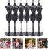 Doll Cloth Form 6Pcs Doll Mannequin Dress from Plastic Mini Cloth Gown Display Support Holder Doll Dress Display Stand for Doll Clothes Dollhouse Decoration Black Doll Dress Stand