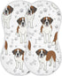 FUQIUMI 4 22"x 11" St-Bernard-Shorthaired Dog Muslin Burp Cloths for Babies,Soft Cotton Layer Burping Cloths
