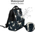 Hsnar Backpack Starry Deers Waterproof Diaper Bag Large Capacity Baby Bag with Stroller Straps, Multi-Pocket Diaper Bag