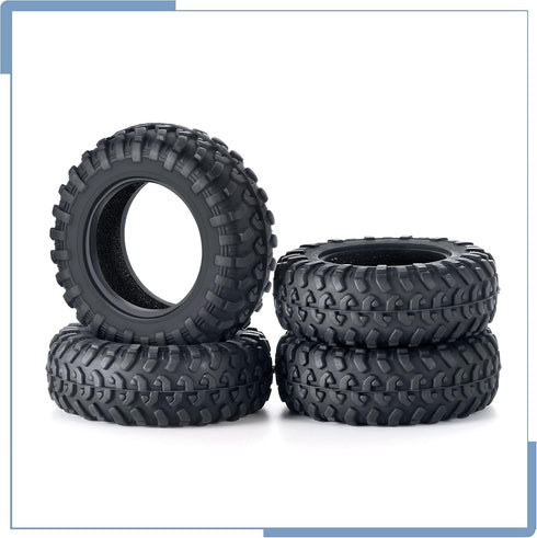 4PCS Rubber Micro RC Tires, 42mm for Kyosho Mini Z 4x4 Tires, 1/18 Scale, 1/24 Scale