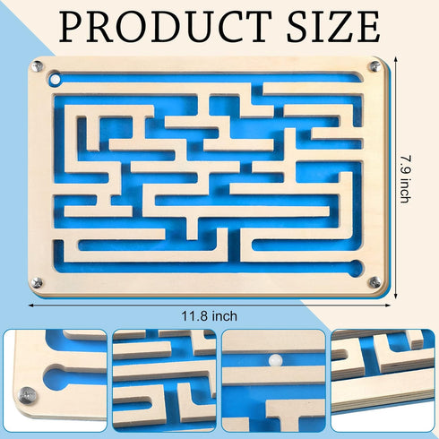 Marble Maze Circuit Game - Dementia Activities for Elderly Seniors - Wooden Maze Board Games Toy Gifts for Alzheimer's