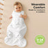 2-Pack 100% 0.5TOG 0-6 Organic Baby Sleep Sacks, Cotton - Soft & Breathable Baby Wearable Blanket, Toddler Sleeping