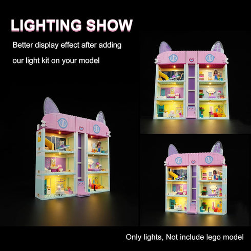 LED Lighting Kit for Lego Gabby's Dollhouse 10788, LED Light Compatible with Lego 10788 Building Block Models (Not Include Lego Set)