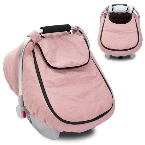 Winter Baby Car Seat Cover, Waterproof Carseat Cover with Zipper Peep Window,