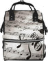 FHEDVBN Music Notes Print Diaper Bag Backpack for Women Multifunction Waterproof Mummy Backpacks