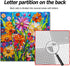 Bgraamiens 1000 Pieces Puzzle - Mosaic Art Flowers - Stained Glass Art Puzzle with Flowers, Impossible Color Challenge