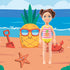 19 Pcs Mini 6 Inch Doll Clothes and Accessories, 4 Sets Fashion Dresses, Casual Tops, Pants, Swimsuits, Shoes