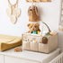 POIKSHARK Baby Diaper Caddy - Stylish Basket for Newborn Essentials, Nursery Storage Bin and Car Organizers for Diapers
