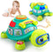 ToddlerCley Musical Turtle Baby Toys 6-12 Months, Bilingual Educational Crawling Toys 7