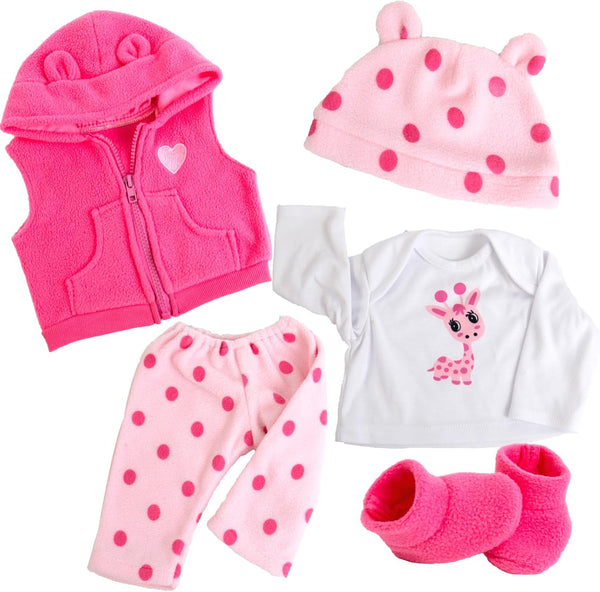Aori Reborn Baby Dolls Clothes, Outfit Clothing Accessories for 20-24 inch Lifelike Newborn Toy Dolls