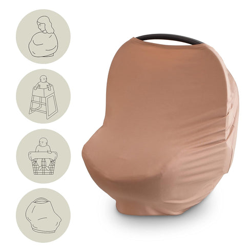mushie Baby Car Seat Canopy Cover | Breathable & Stretchy Multi Use