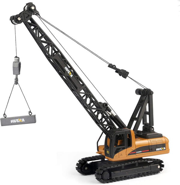 duturpo 1/50 Scale Metal Diecast Crane Truck Toy, Metal Construction Vehicles Model for Boys, Crane Machine Toy