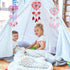 6 Pack Fennoral Heart Dream Catcher Craft Kit for Kids Paint You Own Love Heart Dream Catcher DIY Coloring Mother's Day