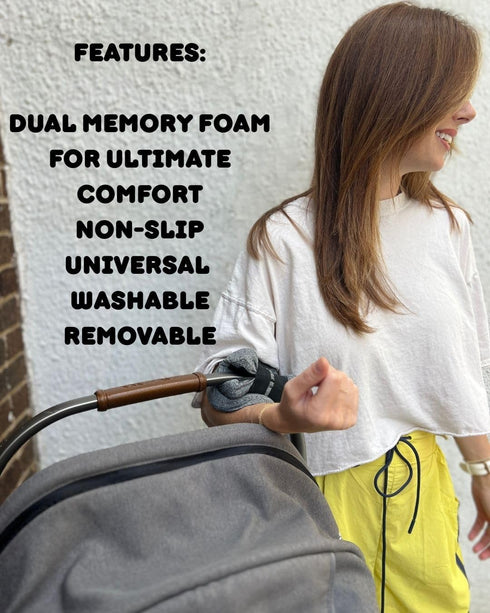 MEMLE Car Seat Handle Cushion Must-Have Baby Accessory for Moms Universal Fit, Dual-Density Foam for Arm Comfort Baby