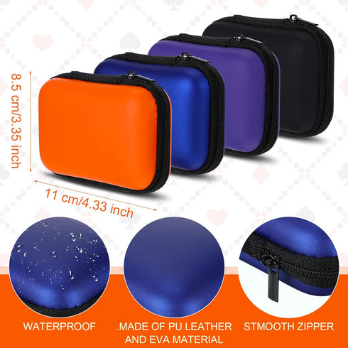 8 Jexine Pieces Card Case Compatible with Travel Games Cards Games Playing Case Deck Game Playing Storage Box Carrying