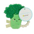 0+ Pearhead Broccoli Baby Teether Soft Plush Sensory Toy with BPA-Free Silicone Beaded Ring & Crinkle Sound, Soothes