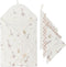 Crane Baby Hooded Towel & Washcloth Set, Charlie Farmhouse Goose Hooded Baby