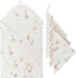 Crane Baby Hooded Towel & Washcloth Set, Charlie Farmhouse Goose Hooded Baby