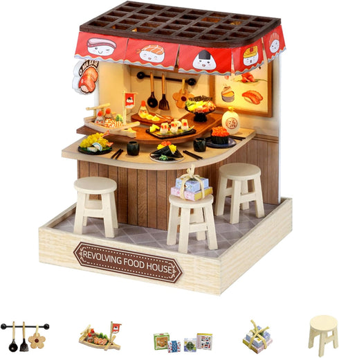 Flever Dollhouse Miniature DIY House Kit Creative Room with Furniture for Romantic