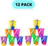 4E's Novelty 12 Sets 5.5" Sand Buckets and Shovels for Kids - Small Beach Toys for Summer Outdoor Fun, Party Favors
