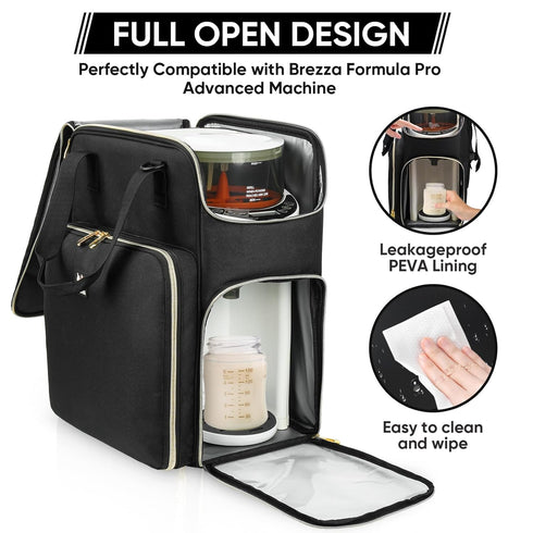 Jaffzora Carrying Case Compatible with Baby Brezza Formula Pro Advanced Formula Dispenser Machine, Insulated Formula