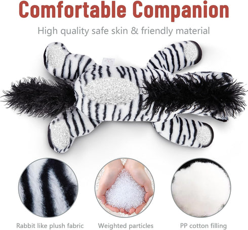 20" 3.3 Niuniu Daddy | Pound Zebra Weighted Stuffed Animals for Kids Adults, Soft Zebra Weighted Beads for Stuffed