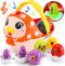 Baby Easter Egg Toy Basket with 6PCS Matching Musical Eggs | Easter Basket Ideas for 1-5 Year Old Boys & Girls