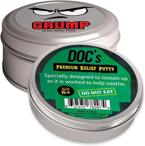 Grump Stress Relief Putty - Funny Gifts for Friends, Kids & Coworkers, Purple Therapy Putty