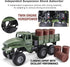 6x6 1/16 4WD JPJCOOY RC Military Truck Road Remote Control Car Scale Remote Control Truck All Terrain Rock Army